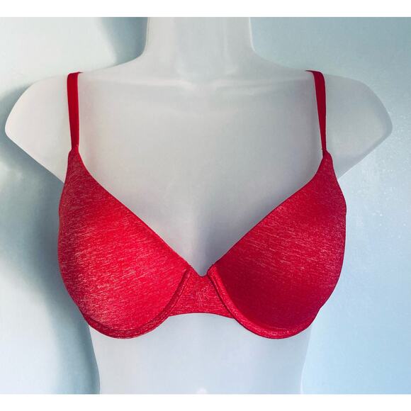 Victoria's Secret Bra Red Semi Demi 32D - Picture 1 of 8